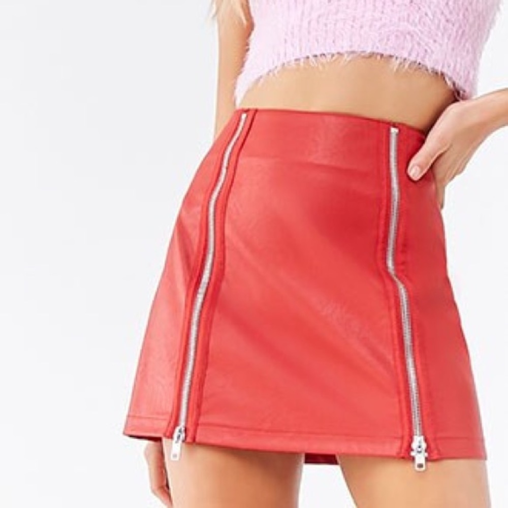 Faux Leather Mini Skirt